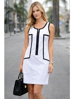 MICHAEL Michael Kors | Black White Sheath Dress Size 2